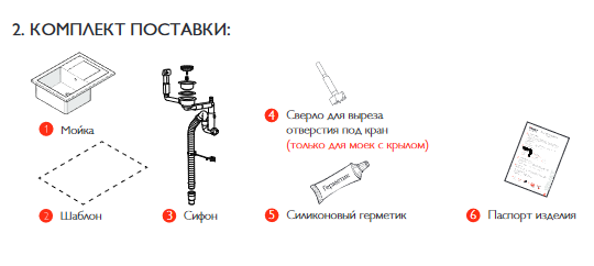 Мойка врезная vivat 754919 1ч1к гэлакси 750 495